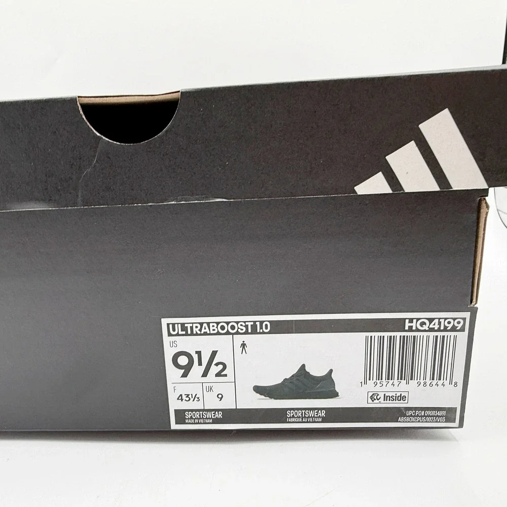 Adidas Ultraboost 1.0 Boost 'Triple Black' / Size 9.5 Mens / HQ4199 - NEW in box